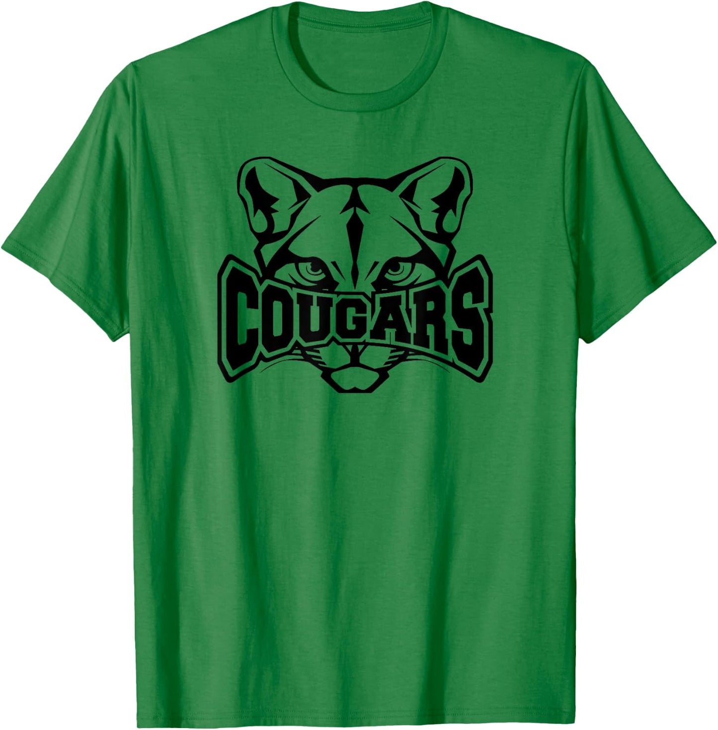 Cougars Teacher Student School Sports Fan Team Spirit T-Shirt - T-Shirt | Irish Green