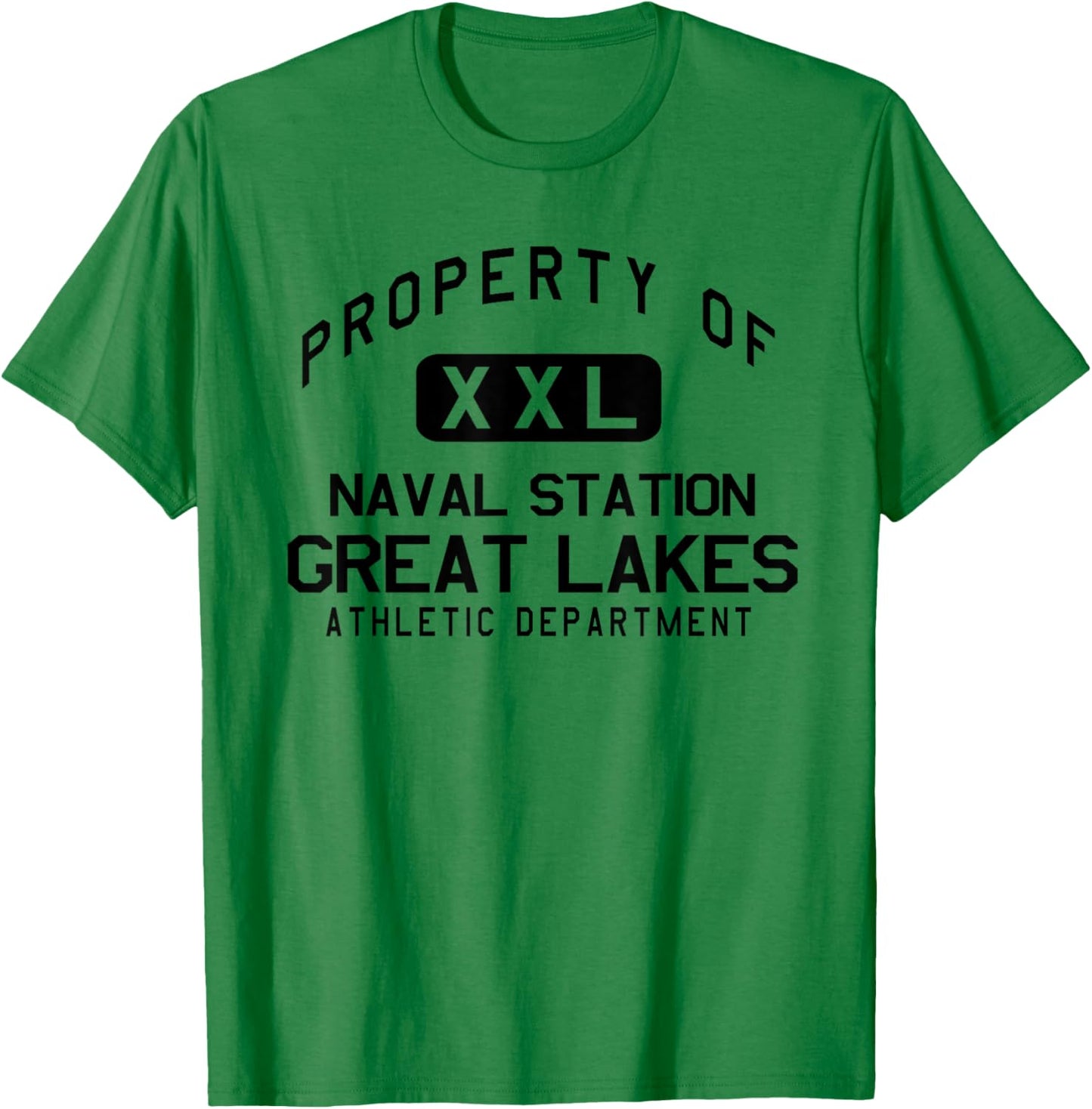 Property of Naval Station Great Lakes Athletic Department T-Shirt - T-Shirt | Irish Green