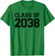 Kindergarten Class of 2038 First Day School Graduation T-Shirt - T-Shirt | Irish Green
