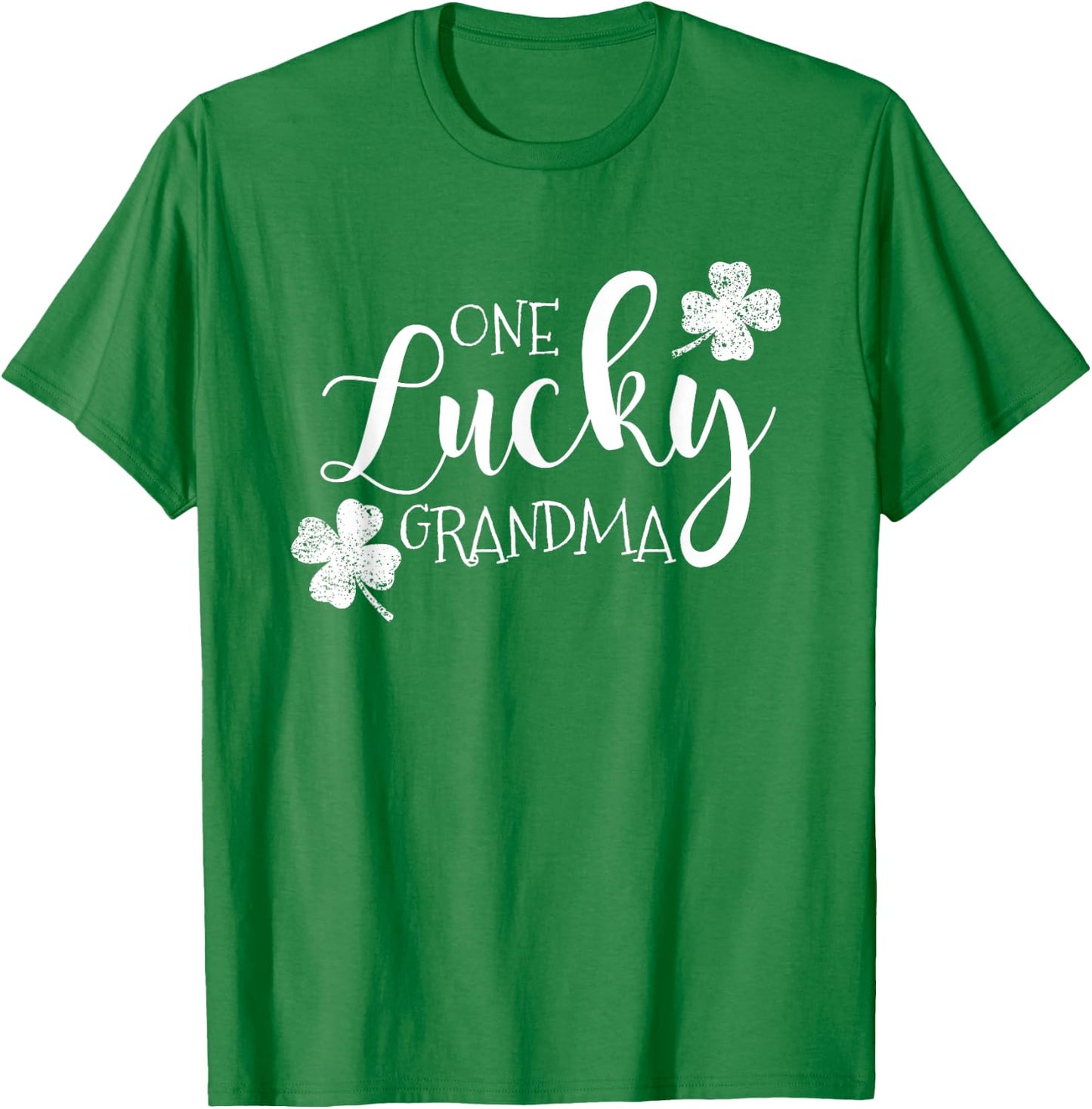 One Lucky Grandma, Four Leaf Clover, Saint Patrick's Day T-Shirt - T-Shirt | Irish Green