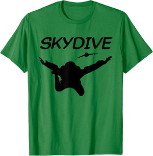 Skydiver Skydiving Falling Parachutist T-Shirt - T-Shirt | Irish Green