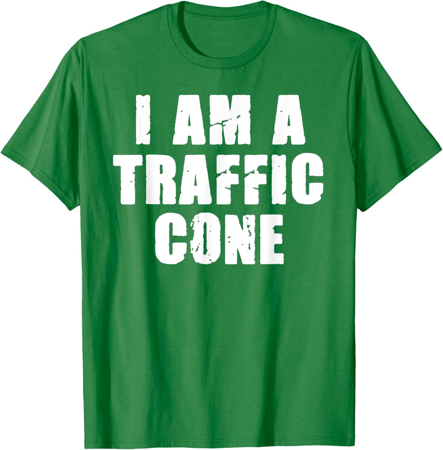 I Am A Traffic Cone Shirt Halloween Costume I'm Lazy Easy T-Shirt - T-Shirt | Irish Green