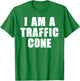 I Am A Traffic Cone Shirt Halloween Costume I'm Lazy Easy T-Shirt - T-Shirt | Irish Green
