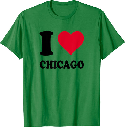 I Love Chicago T-Shirt - T-Shirt | Irish Green