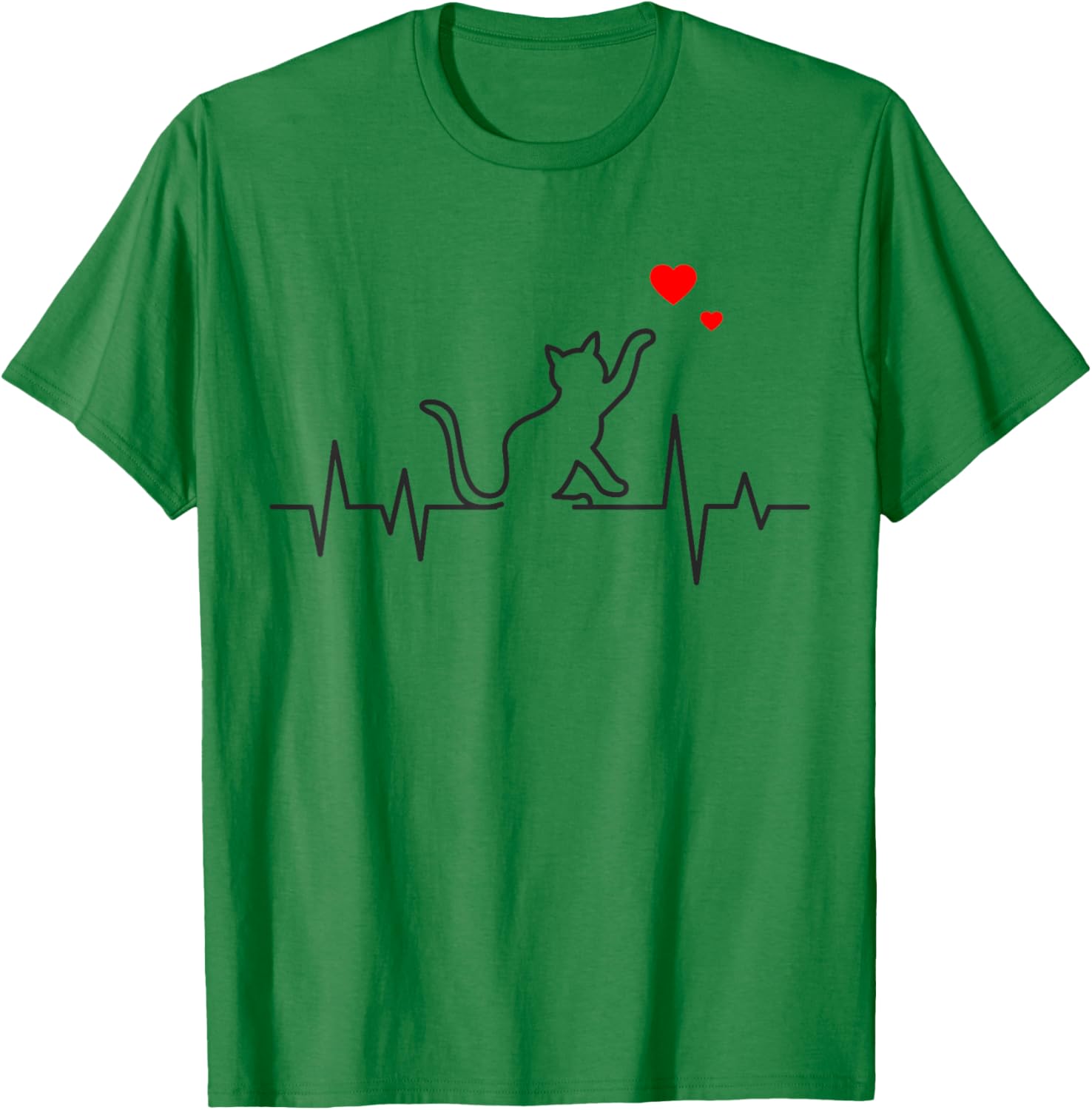 Cat Woman Girl Kitten T-Shirt - T-Shirt | Irish Green