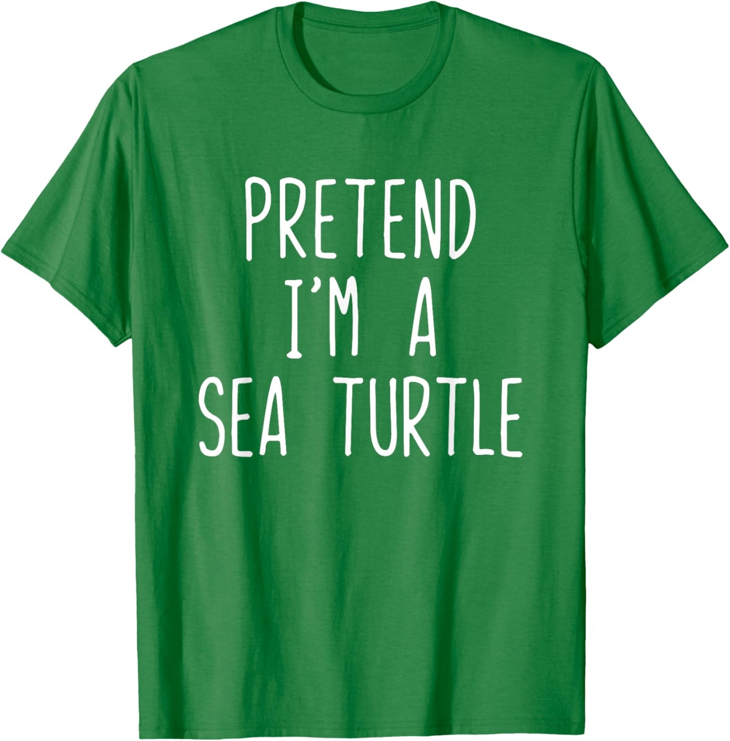 Pretend I'm Sea Turtle Costume Halloween Lazy Adult Kids T-Shirt - T-Shirt | Irish Green