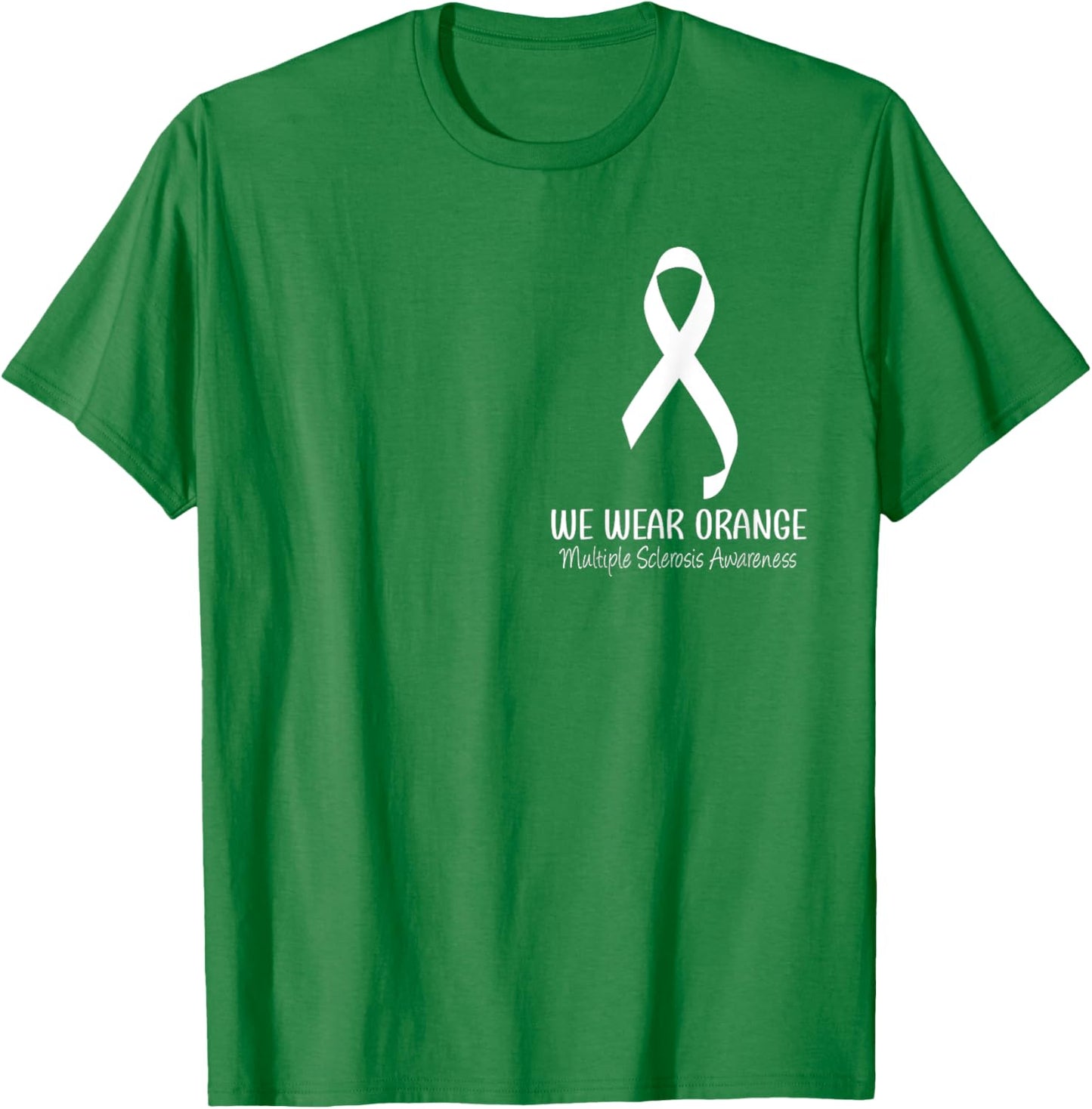 Heart I Wear Orange For Multiple Sclerosis Awareness Month T-Shirt - T-Shirt | Irish Green