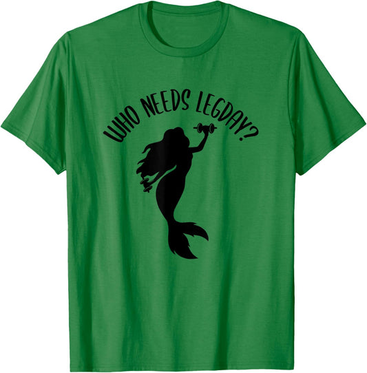 Funny Workout Mermaid Gym T-Shirt - T-Shirt | Irish Green