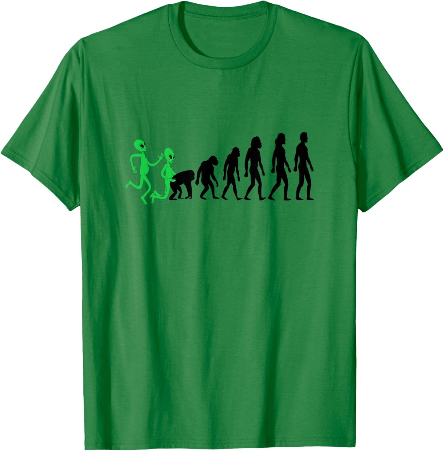 Alien Evolution Funny Pre Astronautics Funny T-Shirt - T-Shirt | Irish Green