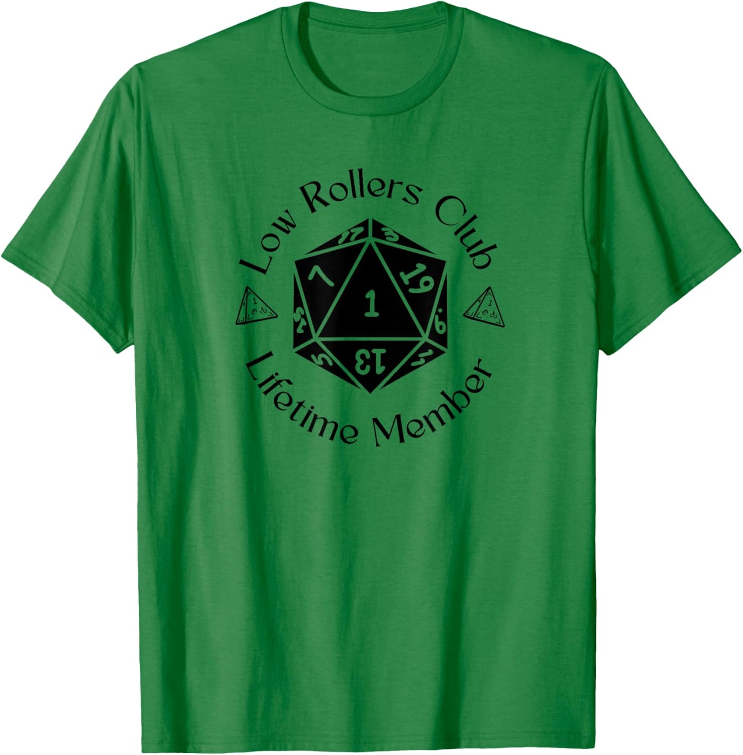 Nomadic Sky Low Rollers Club with D20 for RGP , Small, White T-Shirt - T-Shirt | Irish Green