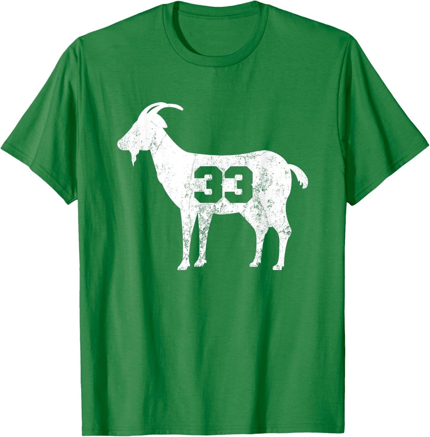 Vintage Distressed GOAT 33 T-Shirt - T-Shirt | Irish Green