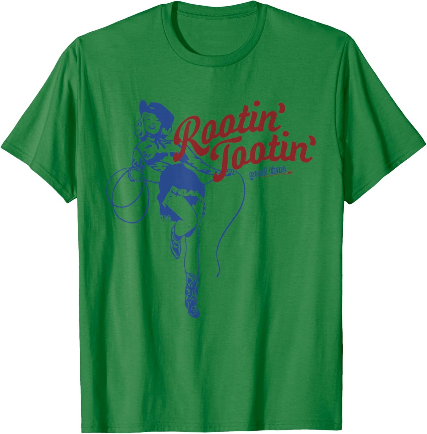 Rootin Tootin Good Time Cowgirl Funny Saying T-Shirt - T-Shirt | Irish Green