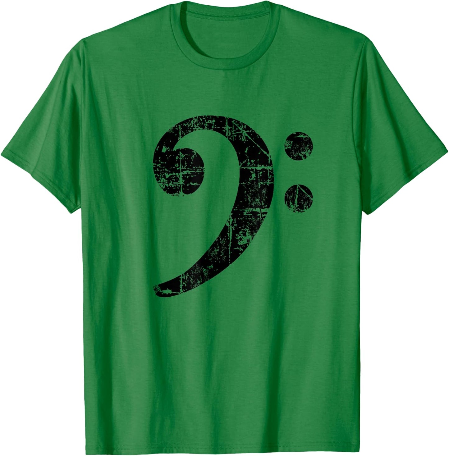 Bass Clef (Vintage Black) Bassist Bass Player T-Shirt - T-Shirt | Irish Green