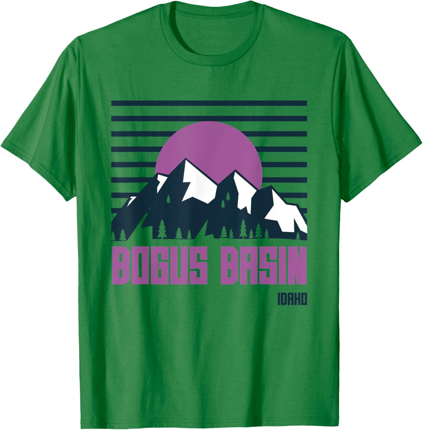 Bogus Basin Mountains Idaho Hiking Outdoors T-Shirt - T-Shirt | Irish Green