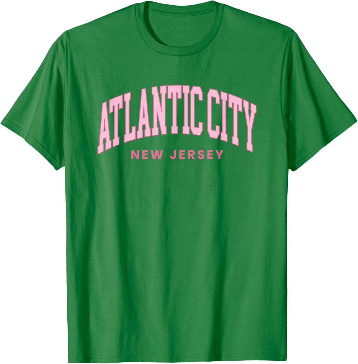Atlantic City New Jersey Retro Preppy Throwback Girls T-Shirt - T-Shirt | Irish Green