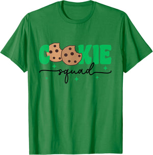Scout Cookie Squad Selling Cookie Girl Leader Scouting lover T-Shirt - T-Shirt | Irish Green