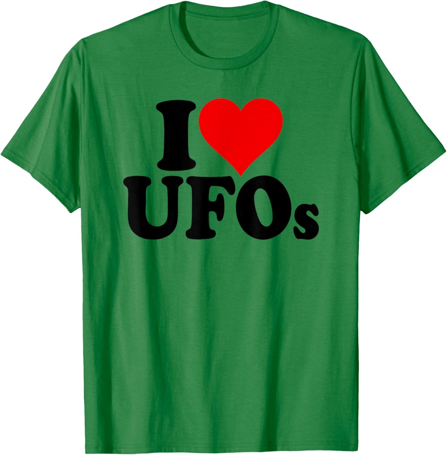 I Love Heart Ufo Ufos T-Shirt - T-Shirt | Irish Green