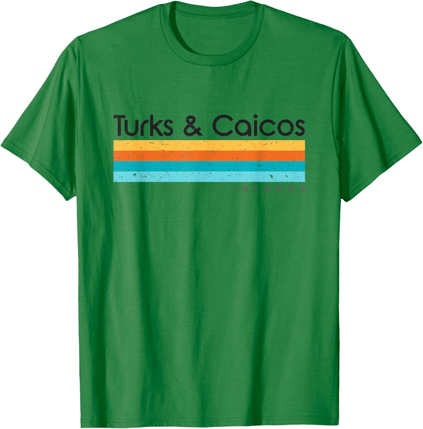 Vintage Turks & Caicos Islands Retro Design T-Shirt - T-Shirt | Irish Green