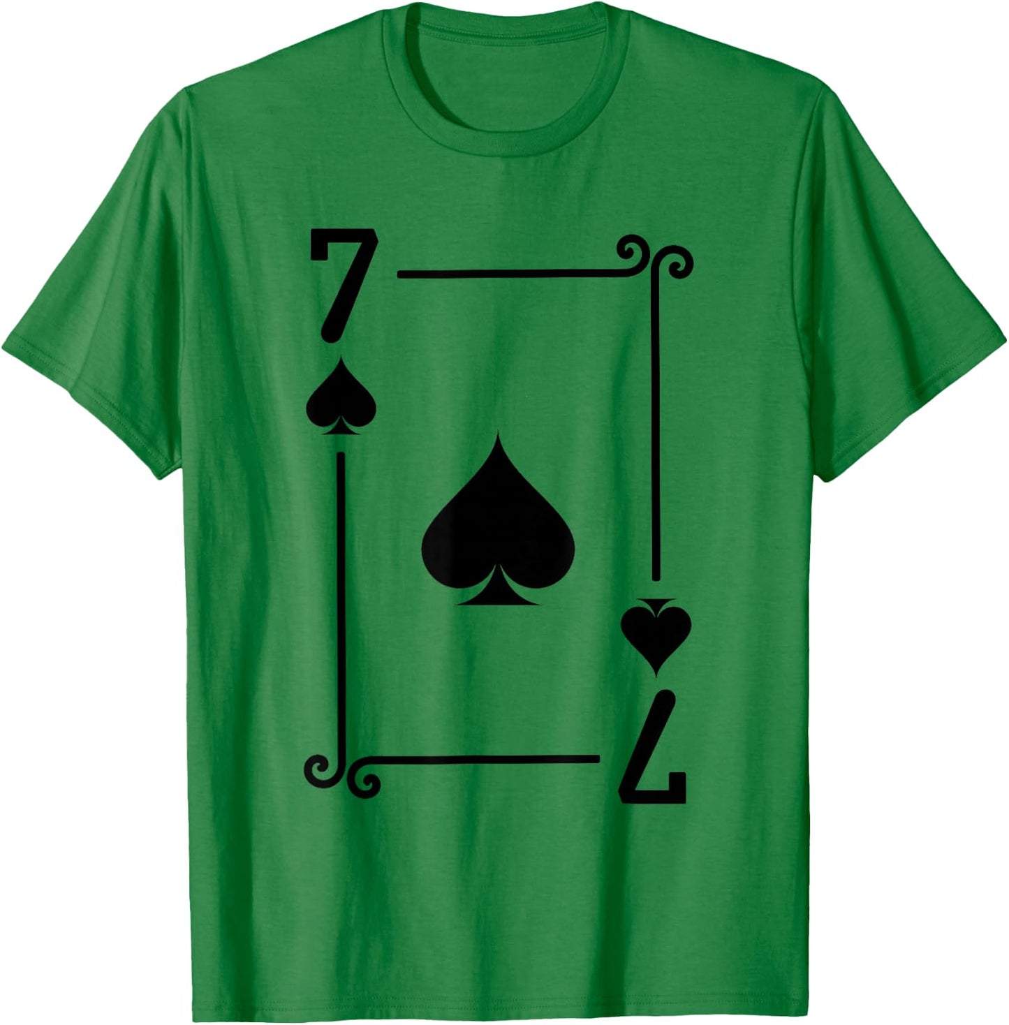 Playing Cards Costume - 7 Spades Card - Seven Card T-Shirt - T-Shirt | Irish Green
