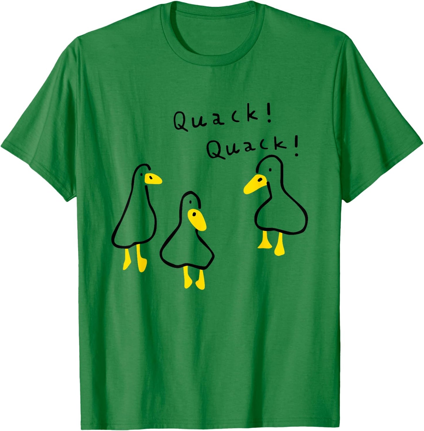 Funny Quack Quack Three Duck Design T-Shirt - T-Shirt | Irish Green
