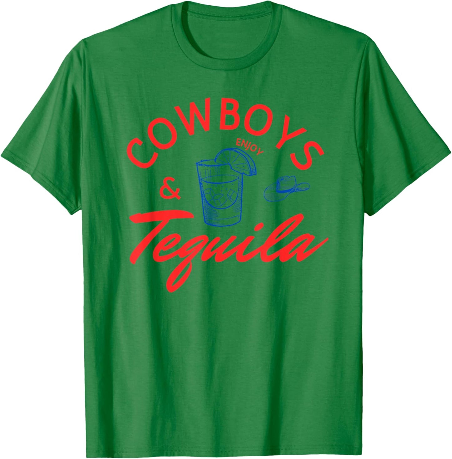 Western Cowgirl Women Country Music Cowboys And Tequila T-Shirt - T-Shirt | Irish Green