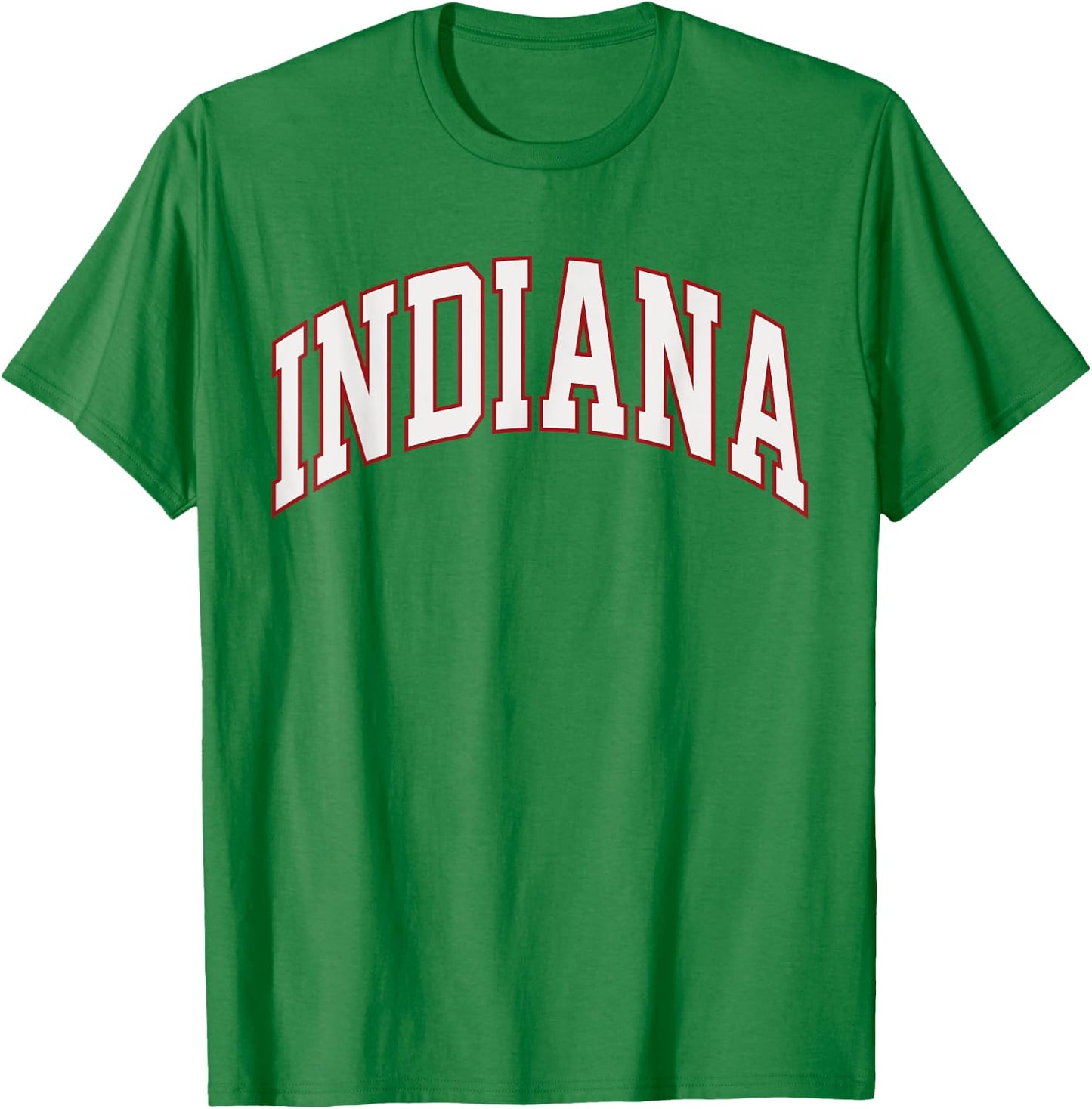 Retro Indiana Men Indiana Women Vintage Red White Souvenir T-Shirt - T-Shirt | Irish Green