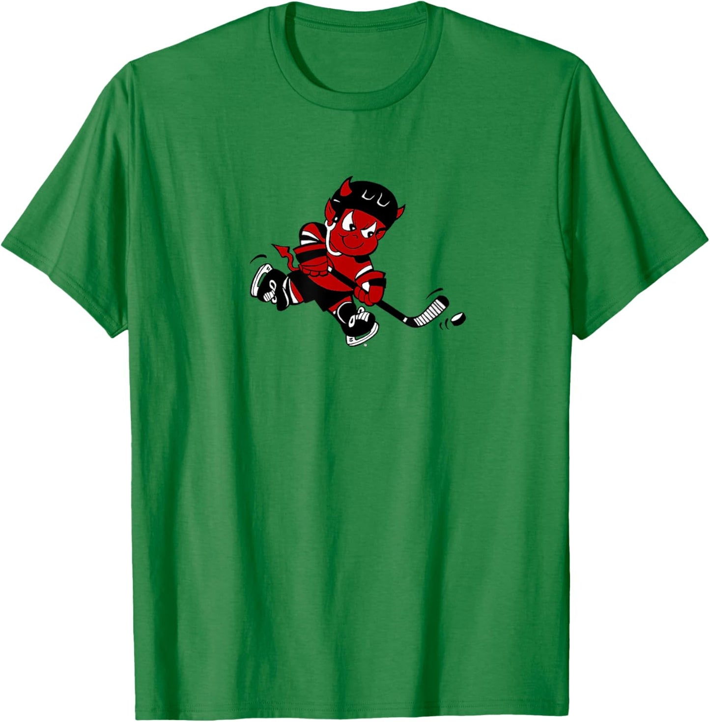 Cute Little Devil Hockey Player T-Shirt - T-Shirt | Irish Green