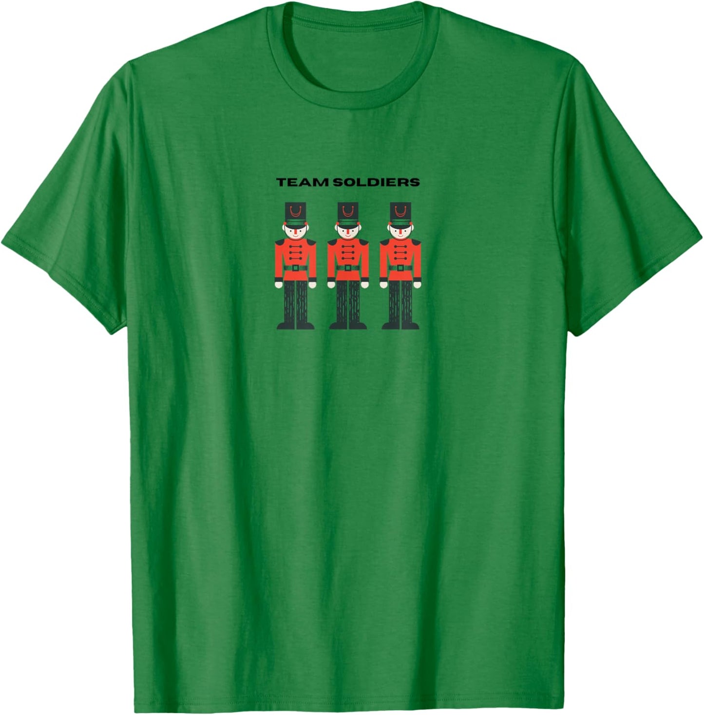 Cute Team Soldiers Nutcracker Christmas Ballet Dance Graphic T-Shirt - T-Shirt | Irish Green