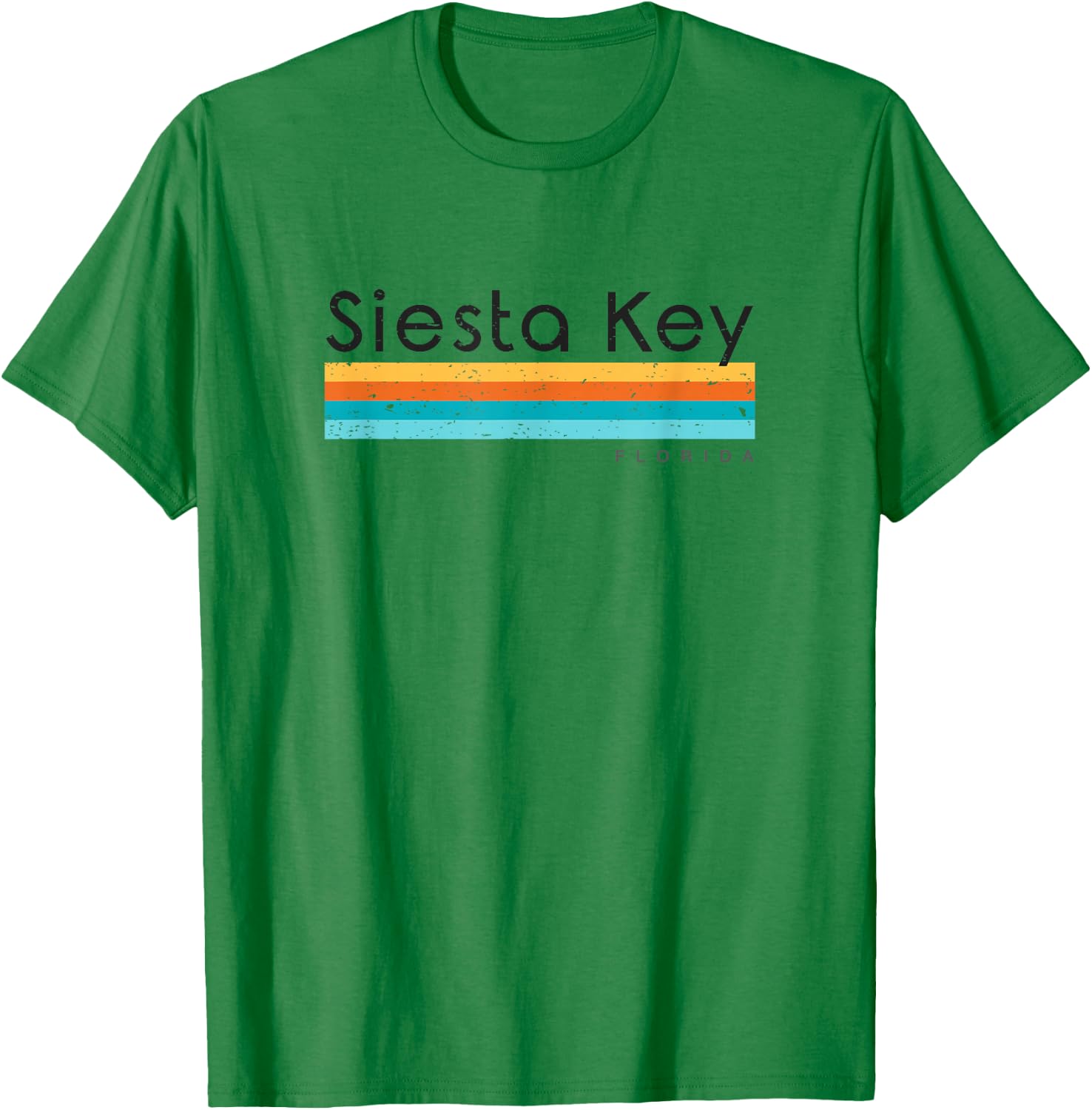Vintage Siesta Key Florida Retro Design T-Shirt - T-Shirt | Irish Green
