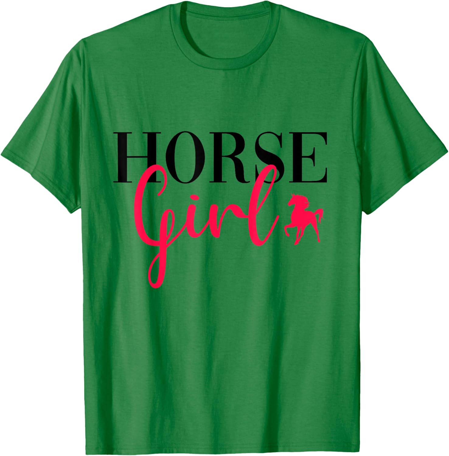 Funny Horse Riding Girl Horseback Riding Horse Girl T-Shirt - T-Shirt | Irish Green