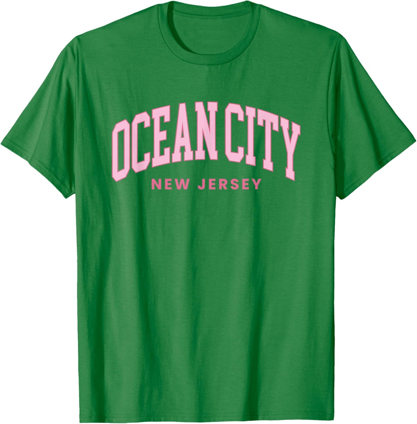 Ocean City New Jersey NJ Retro Preppy Throwback Girls T-Shirt - T-Shirt | Irish Green