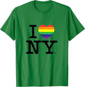 I Love NY Rainbow Pride Logo T-Shirt - T-Shirt | Irish Green