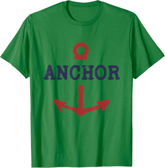Vintage Distressed Anchor T-Shirt - T-Shirt | Irish Green