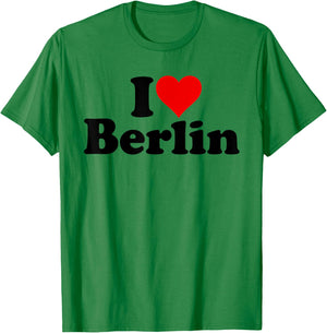 Ich Liebe Herz Berlin Deutschland T-Shirt - T-Shirt | Irish Green