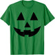 Halloween Jack-O-Lantern Pumpkin Face T-Shirt - T-Shirt | Irish Green