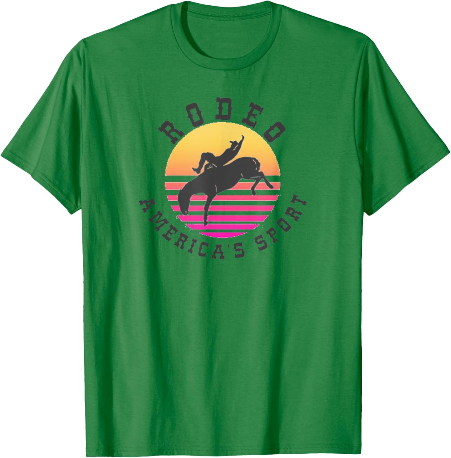 Rodeo America's Sport Bareback Bronc Riding T-Shirt - T-Shirt | Irish Green