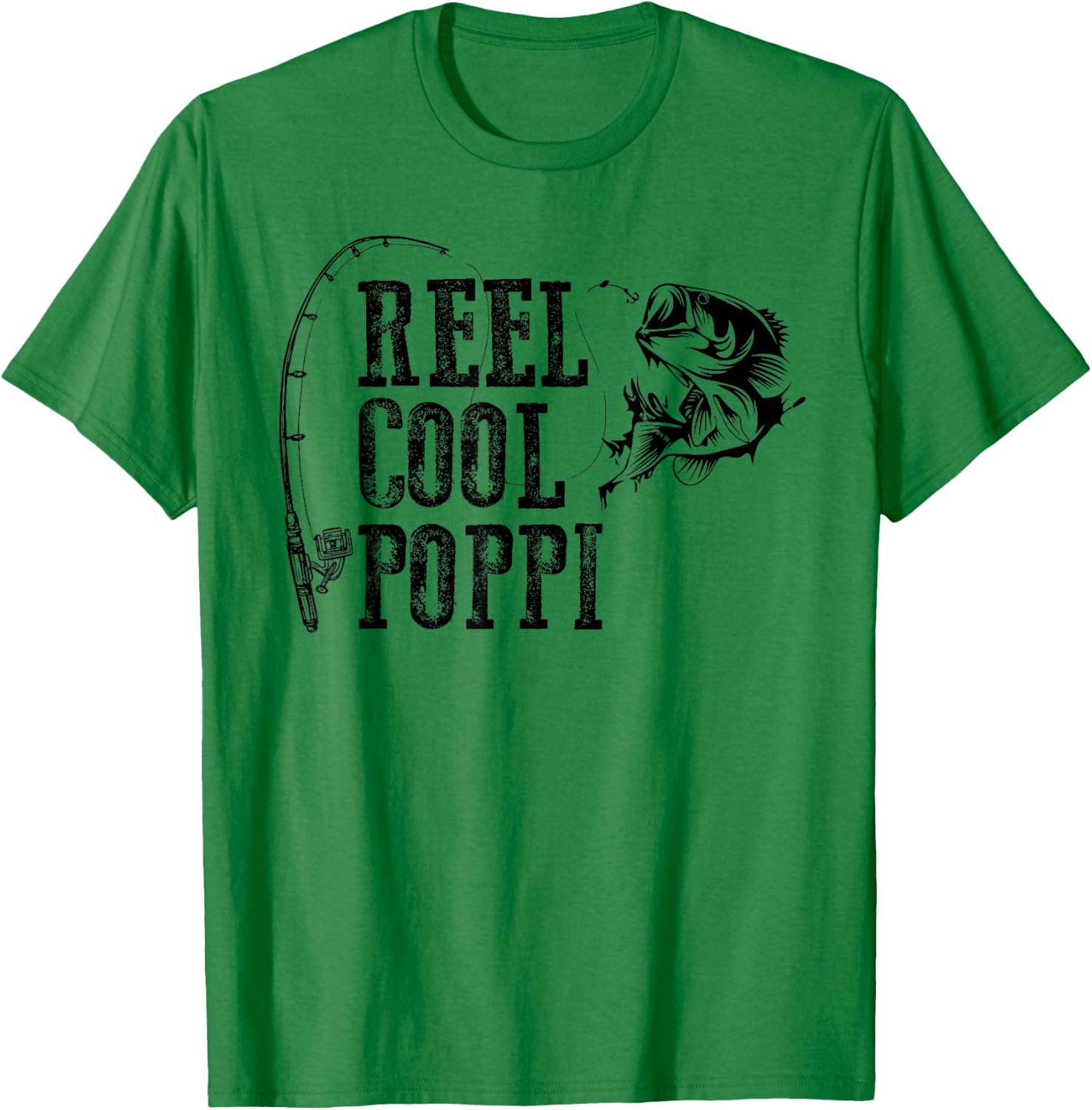 Poppi Fishing: Reel Cool Poppi Funny Gift T-Shirt - T-Shirt | Irish Green