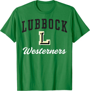 Lubbock High School Westerners C3 T-Shirt - T-Shirt | Irish Green