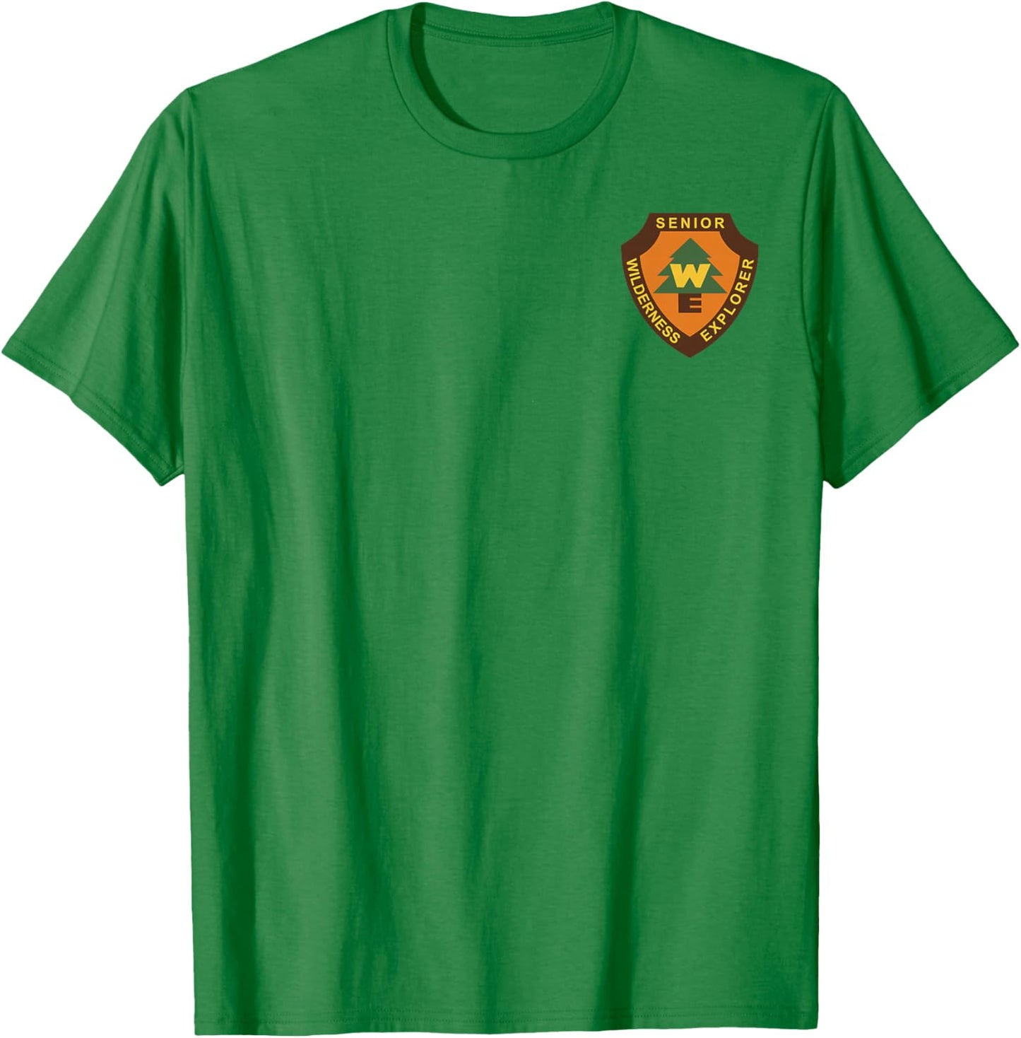 Disney Pixar Up Senior Wilderness Explorer Badge Logo T-Shirt - T-Shirt | Irish Green
