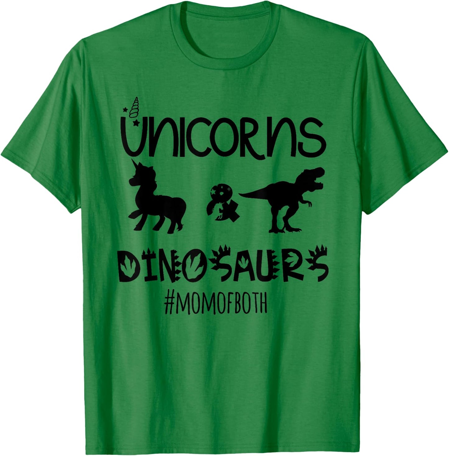 Funny unicorn and dinosaur design for birthday mom T-Shirt - T-Shirt | Irish Green