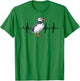 Heartbeat Puffin Bird Funny Animal Lover Gifts T-Shirt - T-Shirt | Irish Green