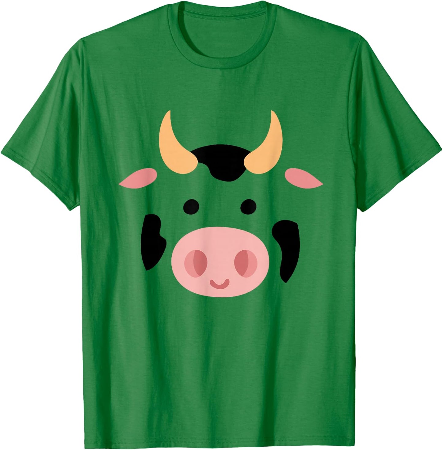 Big Cow Face Costume Funny Lazy Halloween Costume T-Shirt - T-Shirt | Irish Green