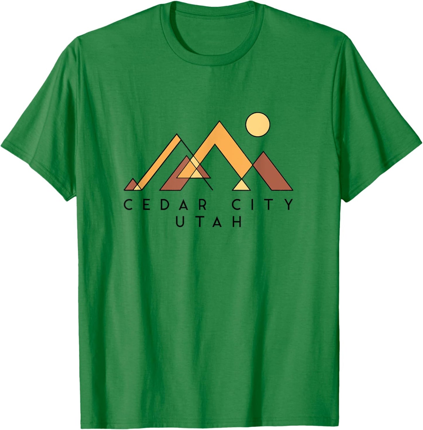 Cedar City Utah | Cedar City Utah Abstract | Cedar City UT T-Shirt - T-Shirt | Irish Green