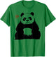 Funny Grumpy Panda Japanese Art T-Shirt - T-Shirt | Irish Green