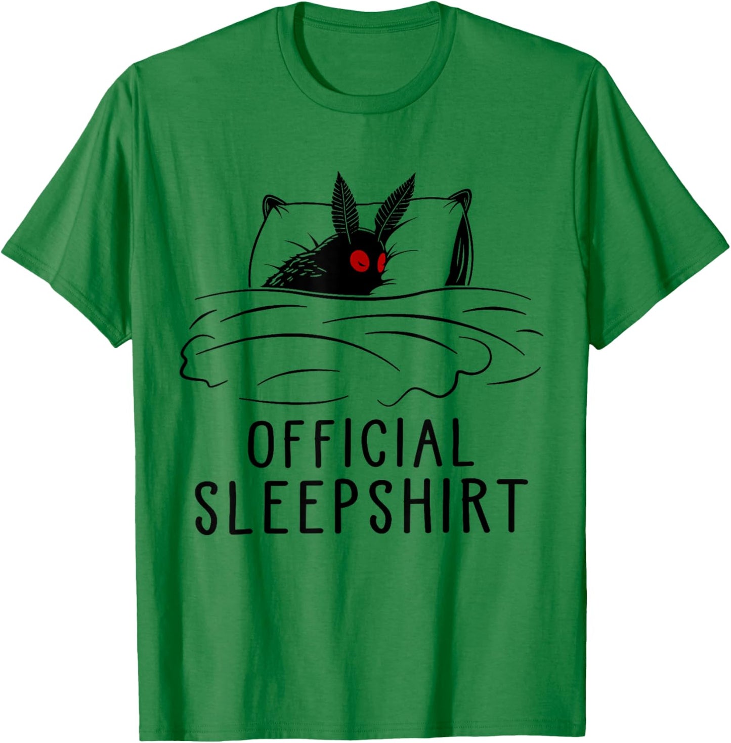 Mothman Cryptid Official Sleep T-Shirt - T-Shirt | Irish Green
