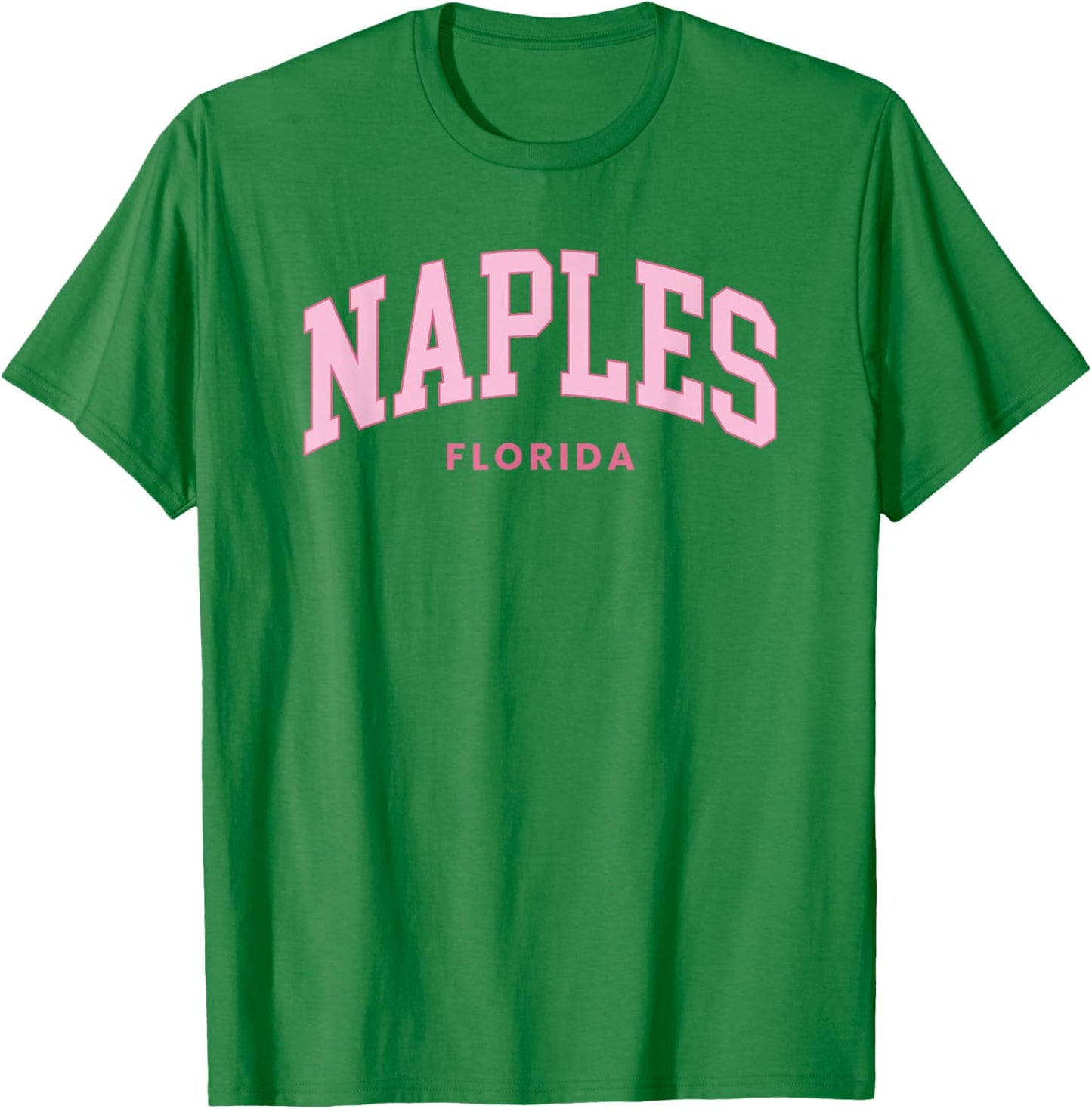 Naples Florida Retro Preppy Throwback Girls Pink T-Shirt - T-Shirt | Irish Green