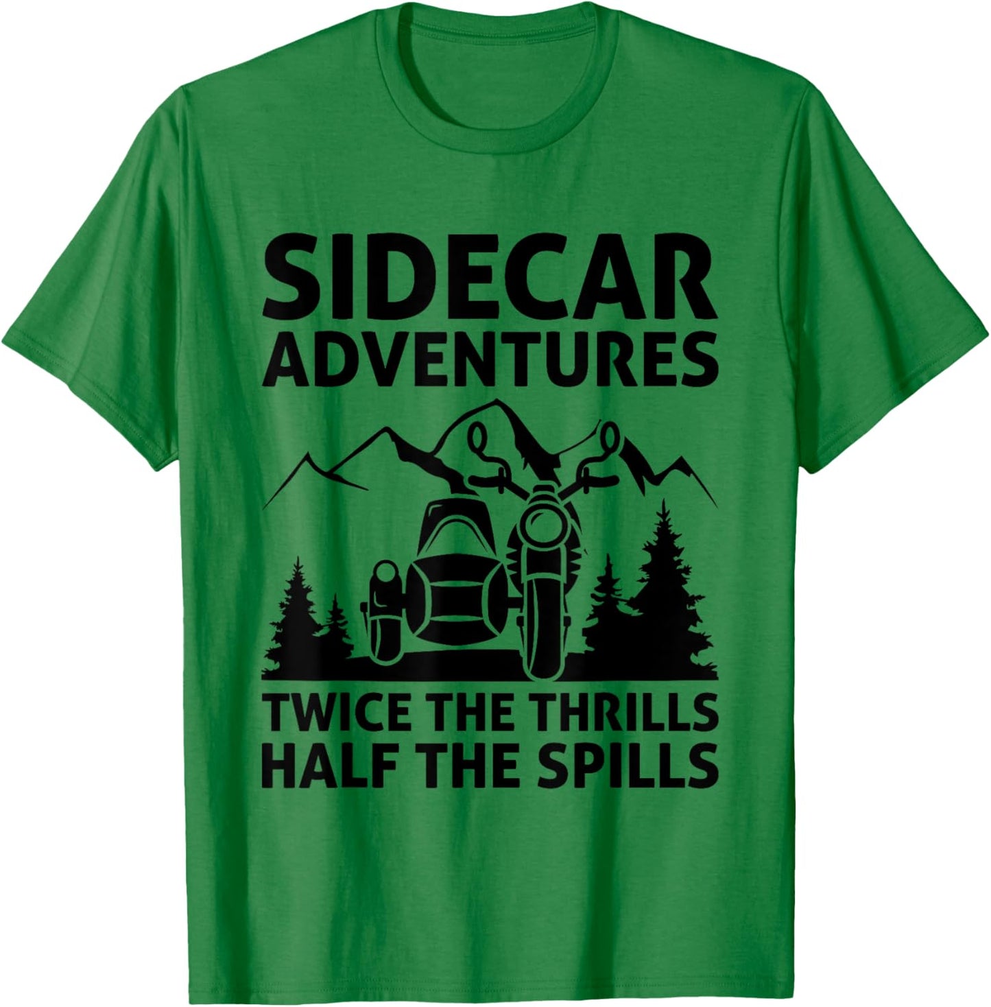 Sidecar Motorcycle Motorcyclist Bike Motorbike Sidecar Rider T-Shirt - T-Shirt | Irish Green