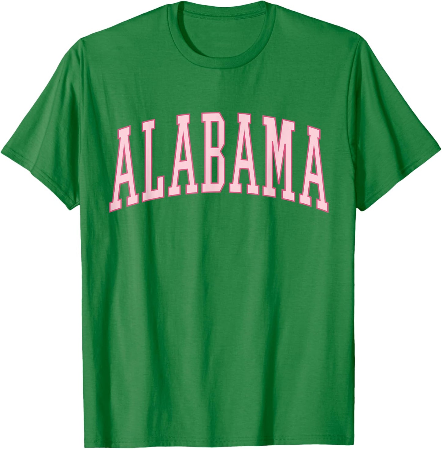 Preppy Varsity Pink Alabama T-Shirt - T-Shirt | Irish Green