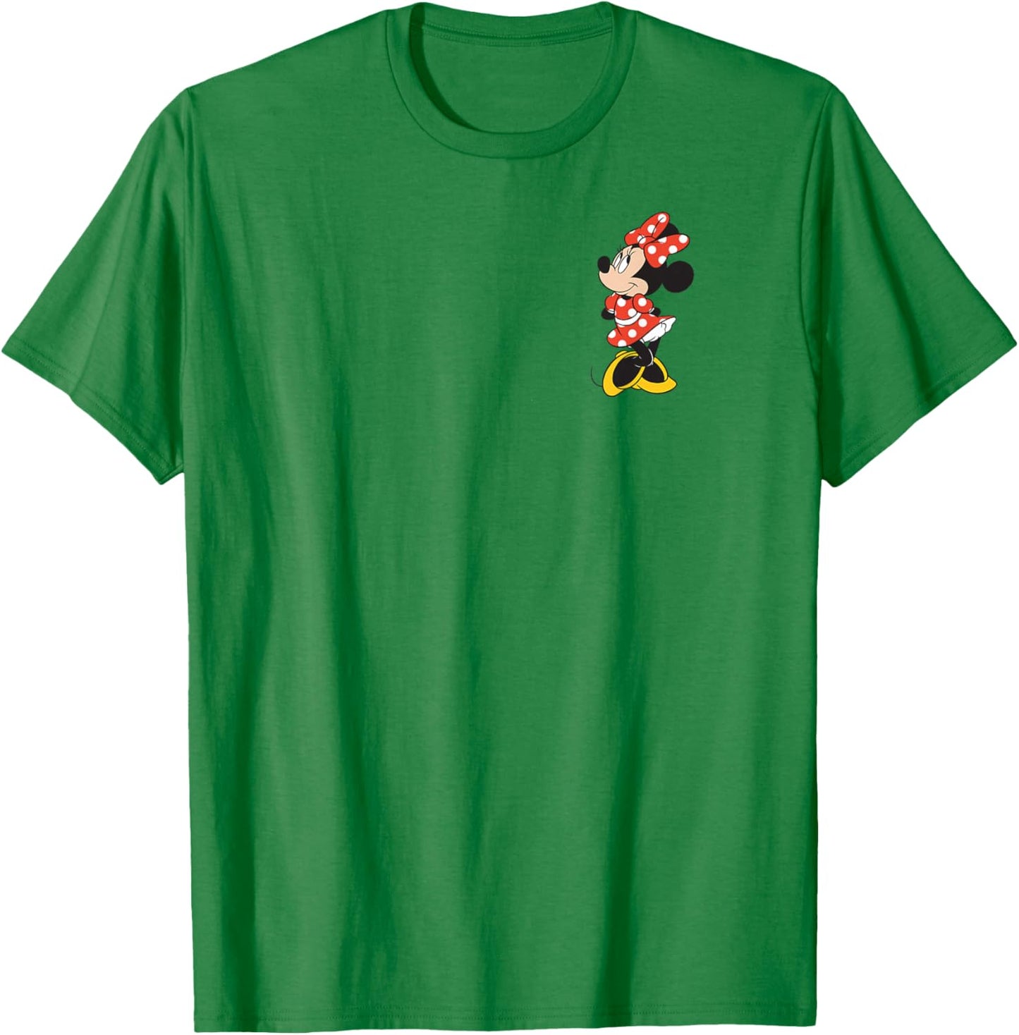 Disney Minnie Mouse Classic Polka Dot Dress Pocket Logo T-Shirt - T-Shirt | Irish Green