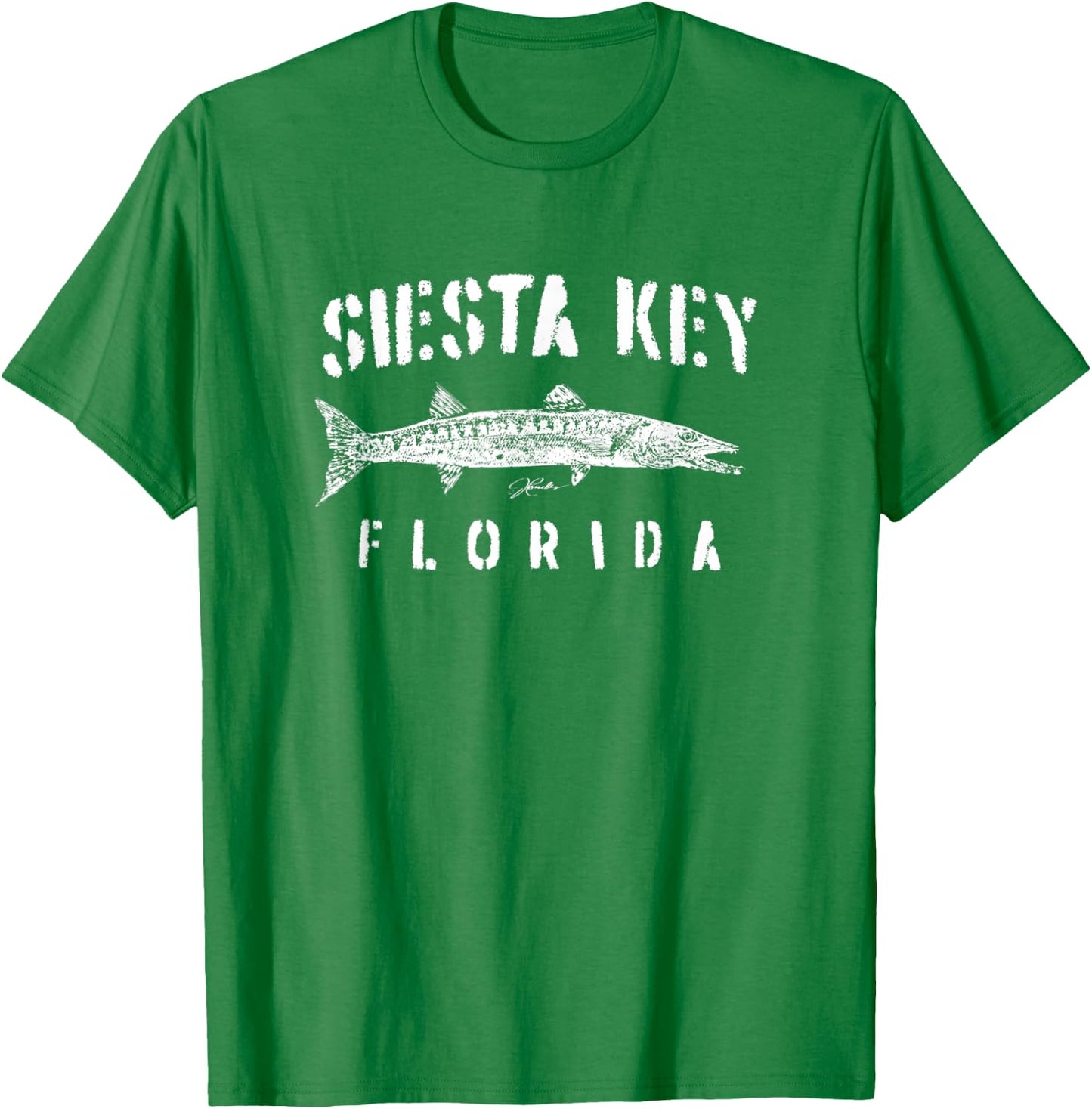 JCombs: Siesta Key, FL, Great Barracuda T-Shirt - T-Shirt | Irish Green